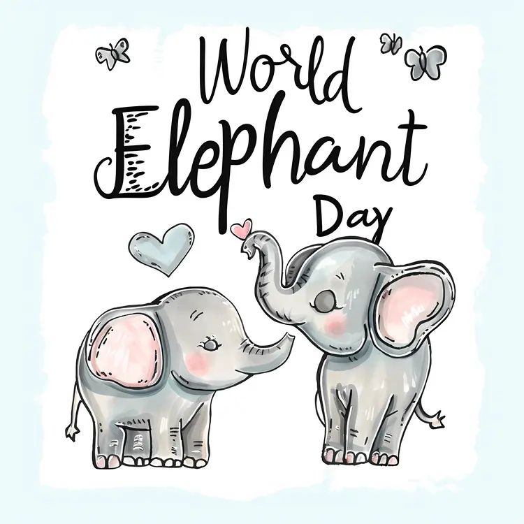 Two Cute Elephants for World Elephant Day