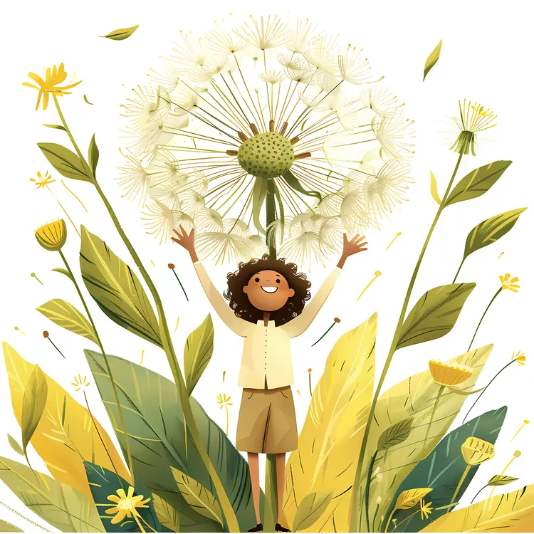 Child with Giant Dandelion