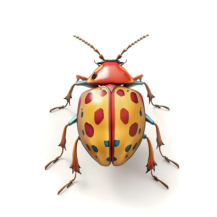 Colorful Spotted Beetle Illustration