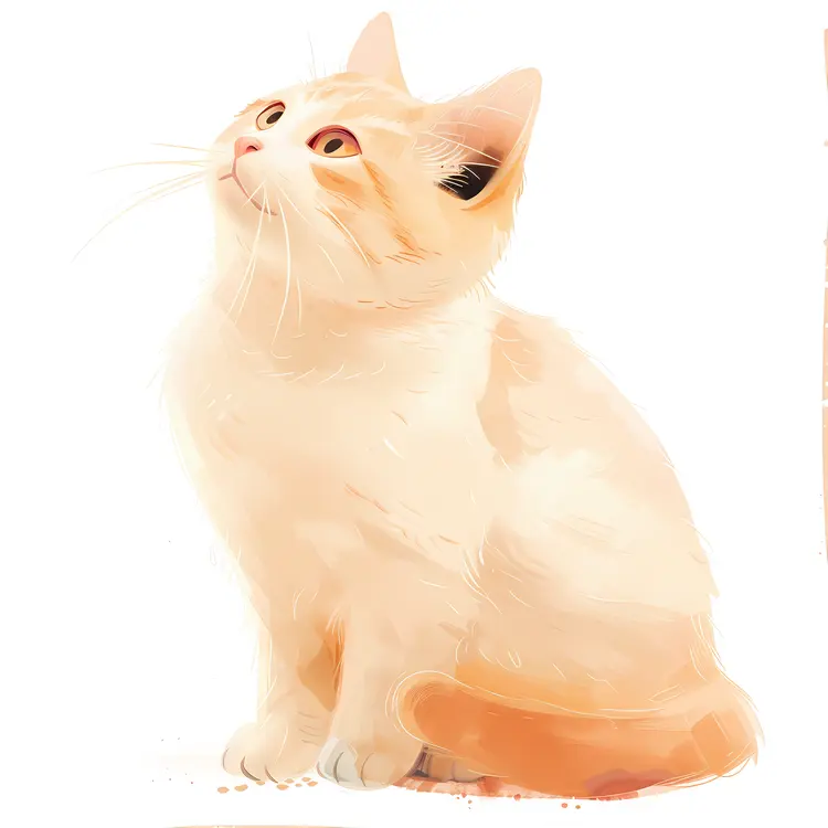 Gentle Orange and White Kitten