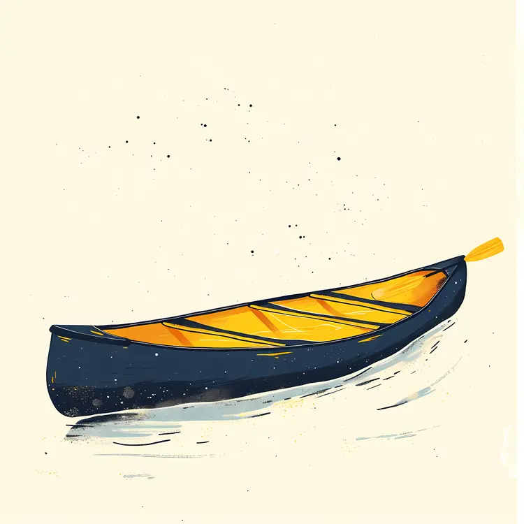 Yellow and Blue Canoe on Water