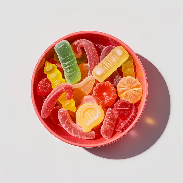 Colorful Bowl of Gummies