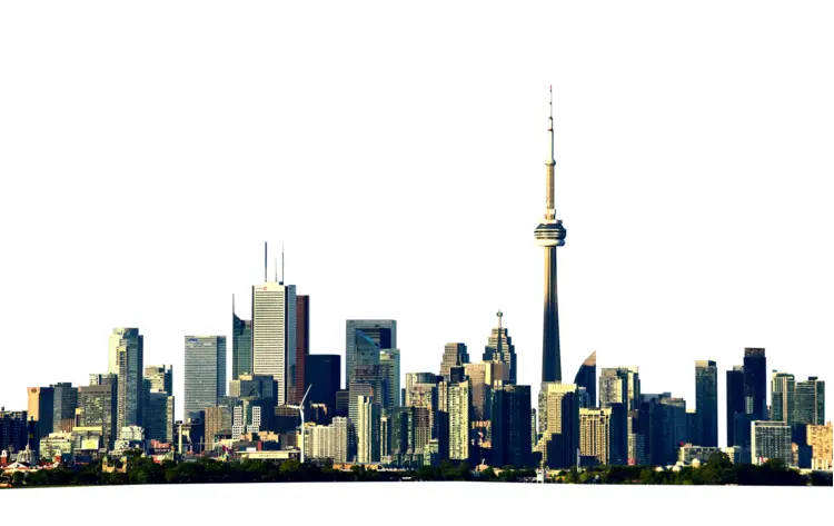 Modern City Skyline with Iconic Tower