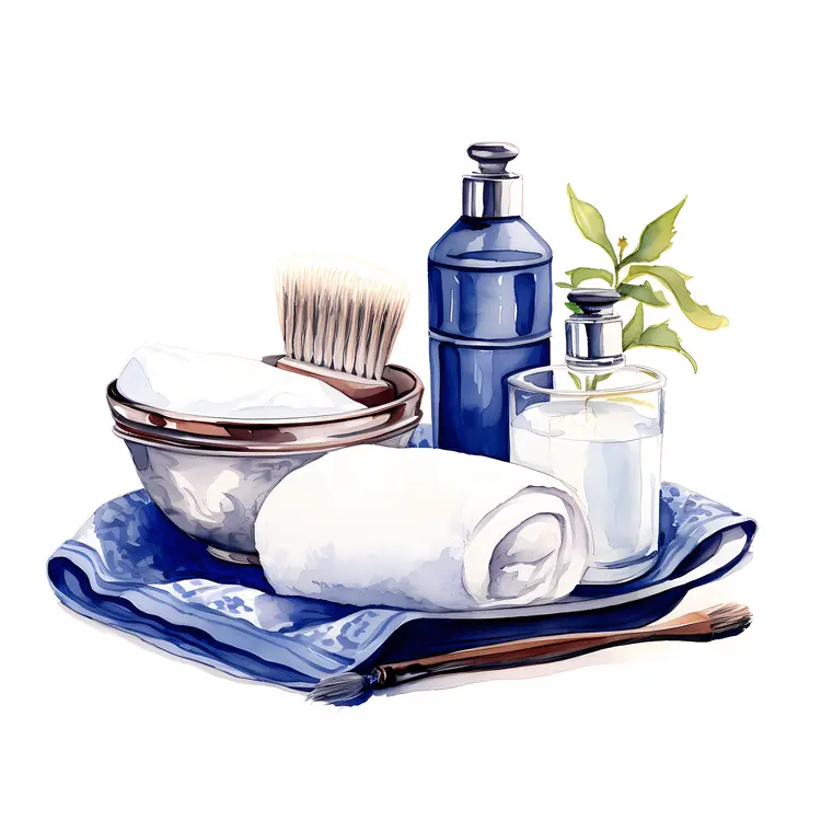 Blue Themed Bathroom Essentials