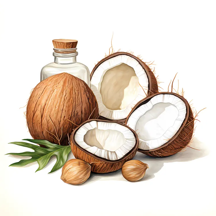 Coconut Oil with Fresh Coconuts