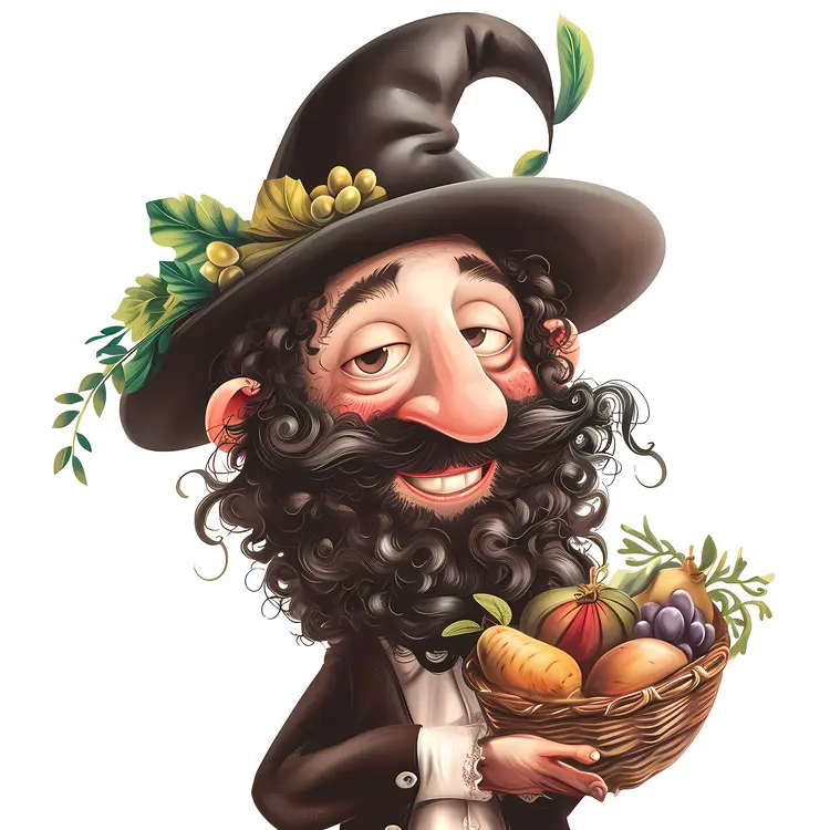 Man Holding Basket of Fruits