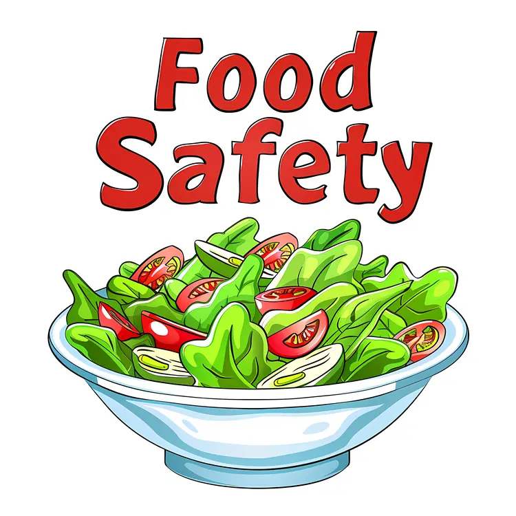 Food Safety Concept with Fresh Salad