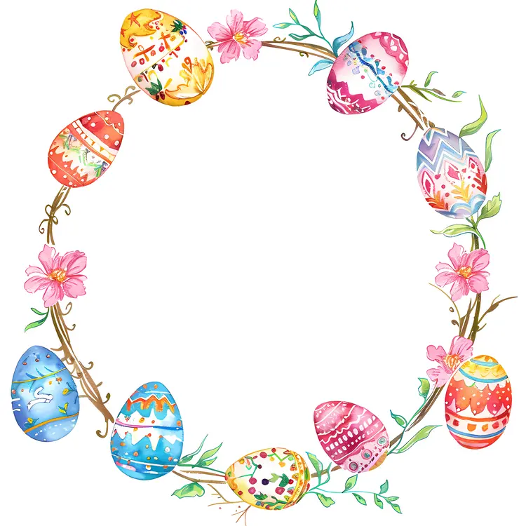 Colorful Easter Egg Wreath