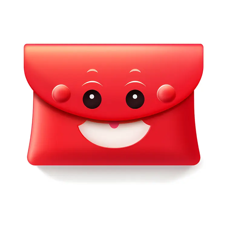 Playful Red Envelope with Cute Face
