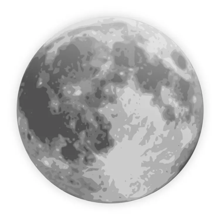 Gray Moon with Craters