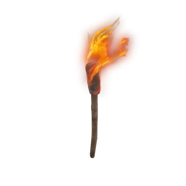 Burning Torch with Flames
