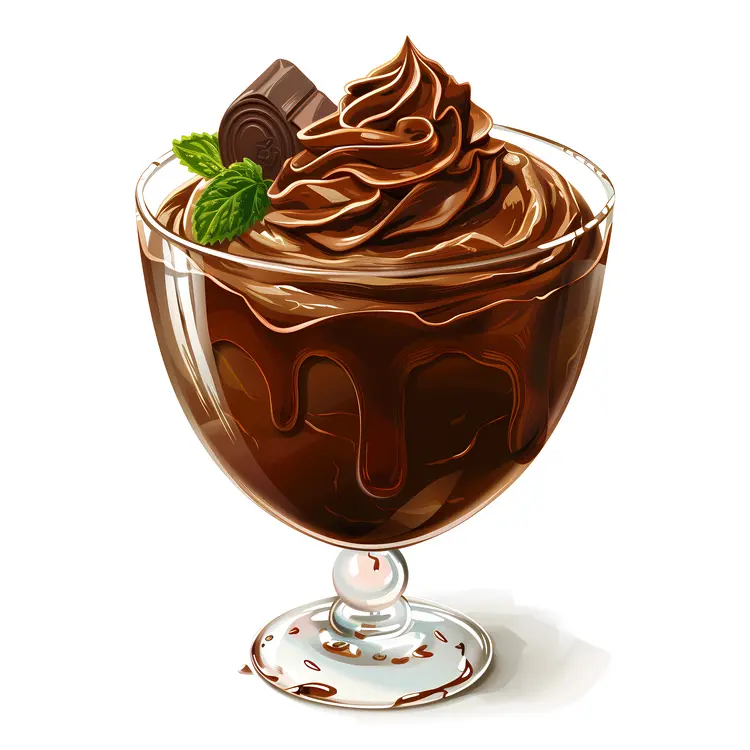 Delicious Chocolate Dessert in a Glass
