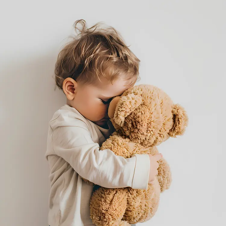 Child Hugging Teddy Bear