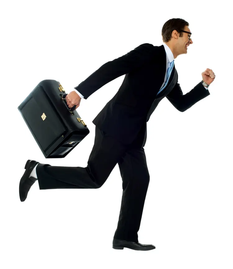 Businessman Running with Briefcase