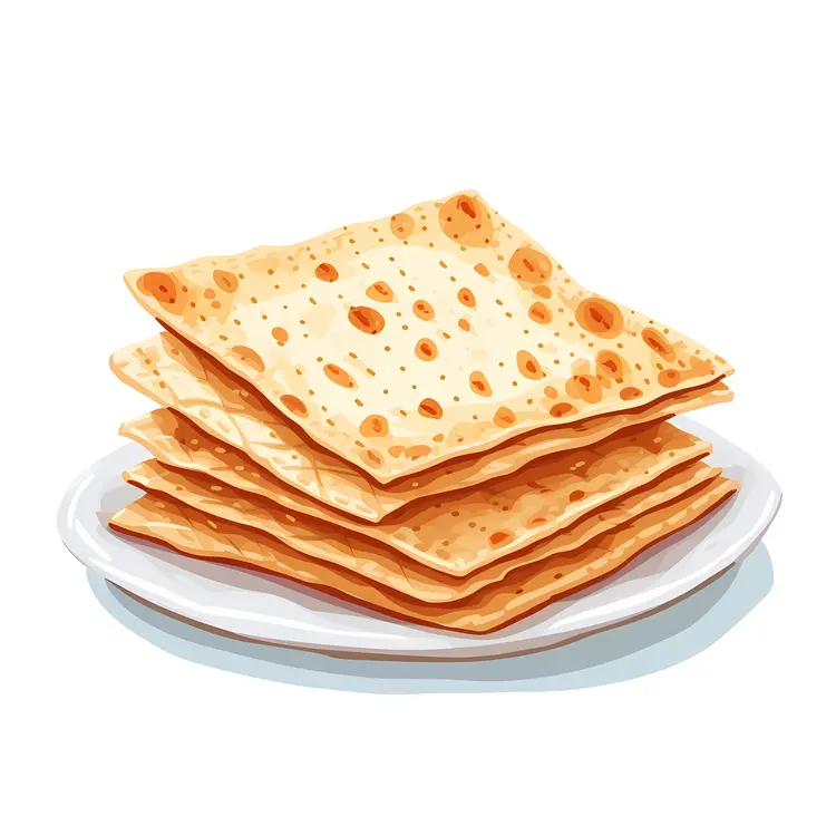 Stack of Crackers on a Plate