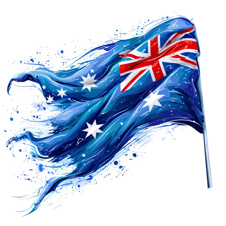 Artistic Australian Flag Illustration