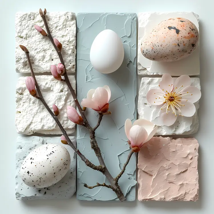 Elegant Spring Egg and Blossom Arrangement