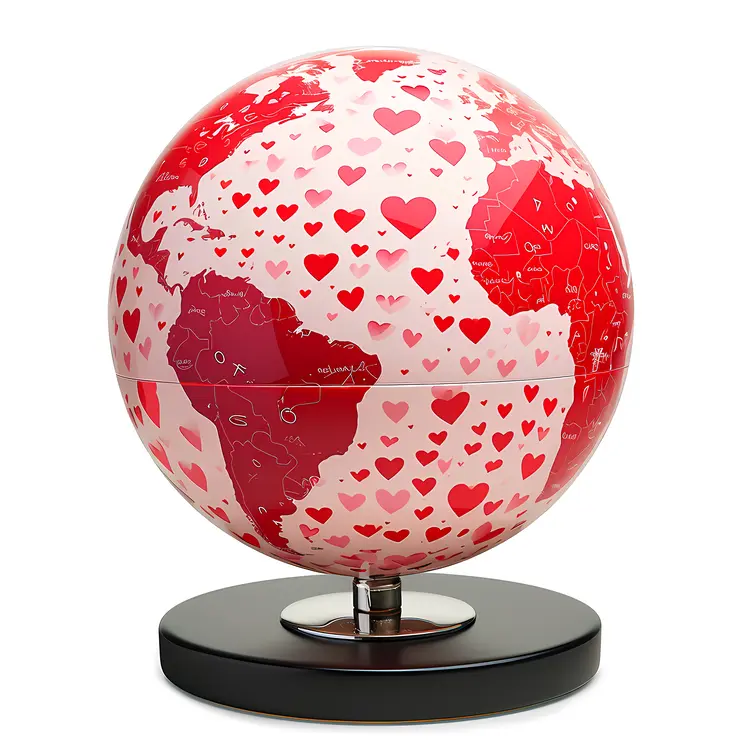 Heart Globe for Valentine's Day