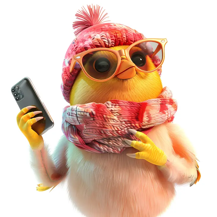Stylish Chick Taking a Selfie