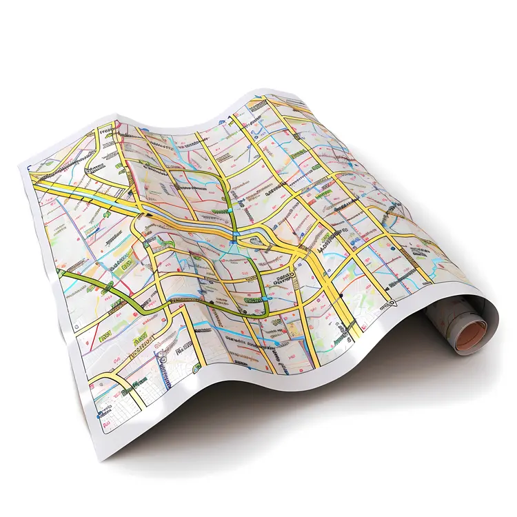 Folded City Map for Navigation