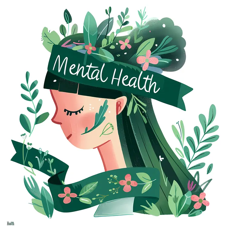 Mental Health Floral Illustration