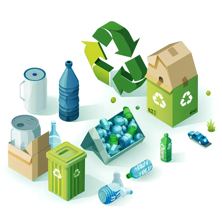 Recycling Items with Symbol