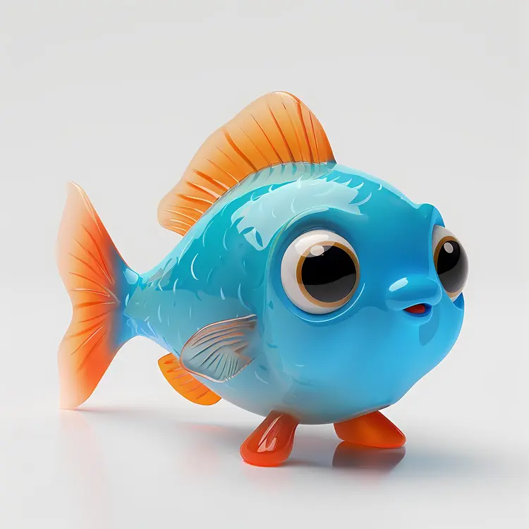 Cute Blue Fish Toy