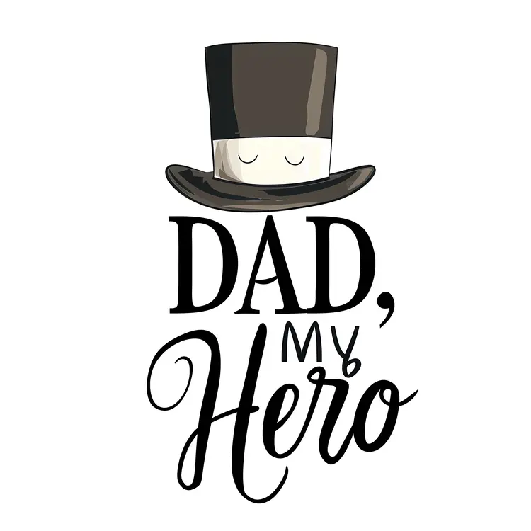 Dad My Hero with Top Hat