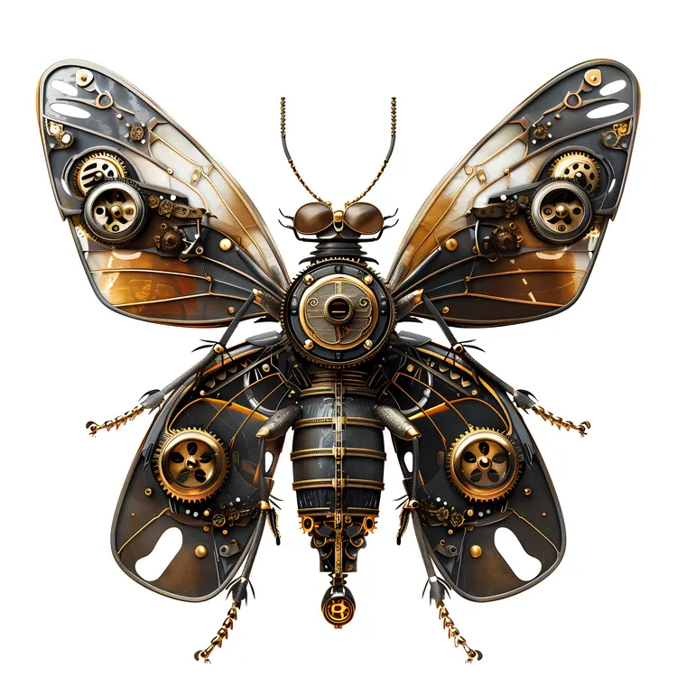 Intricate Mechanical Butterfly Design