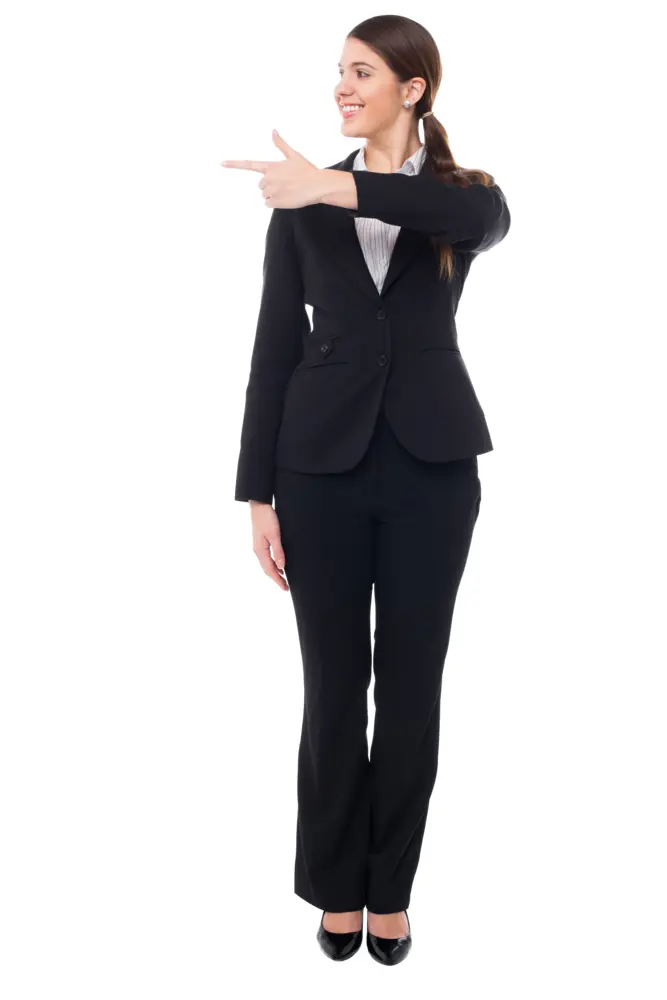 Professional Woman in Black Suit