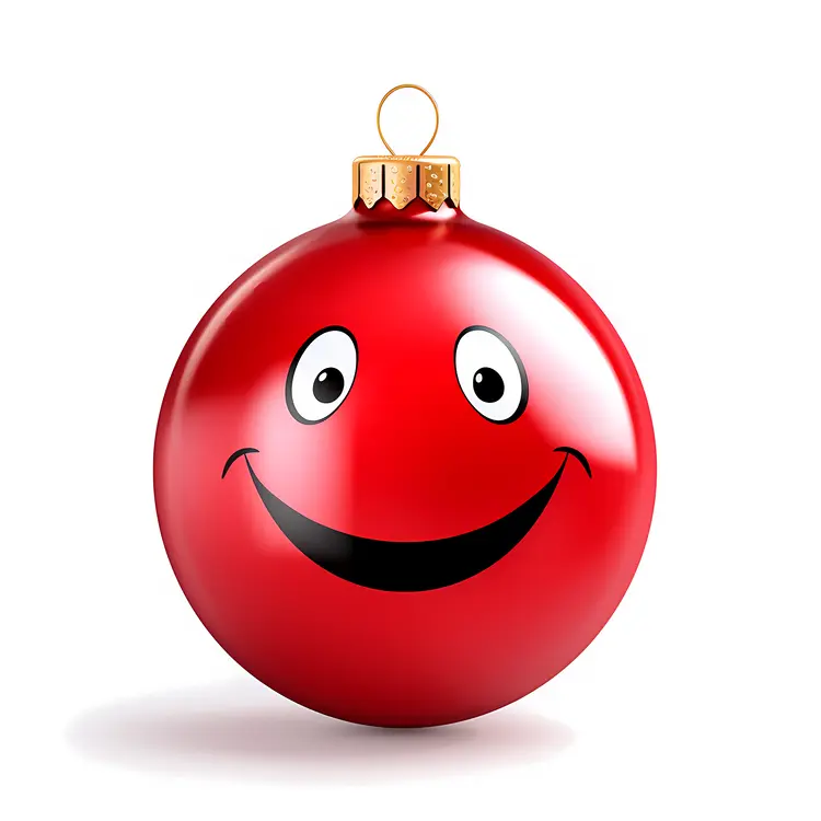 Happy Red Christmas Ornament