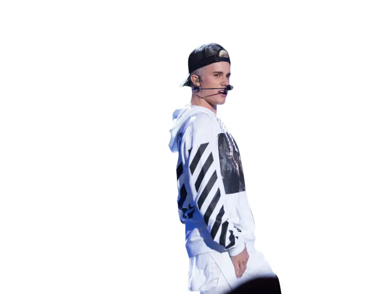Man in White Hoodie Performing on Stage