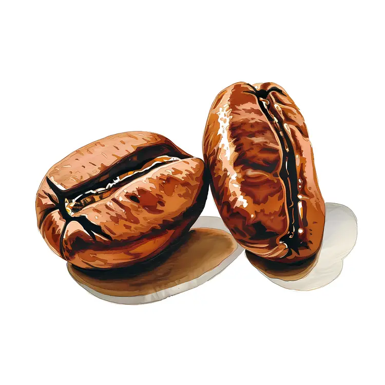 Shiny Coffee Beans Drawing