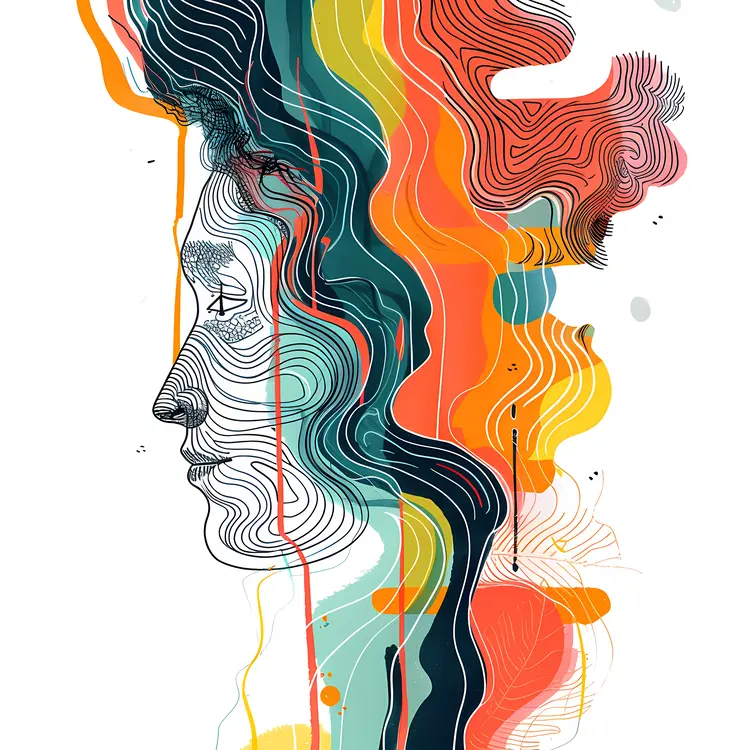 Colorful Silhouette Illustration