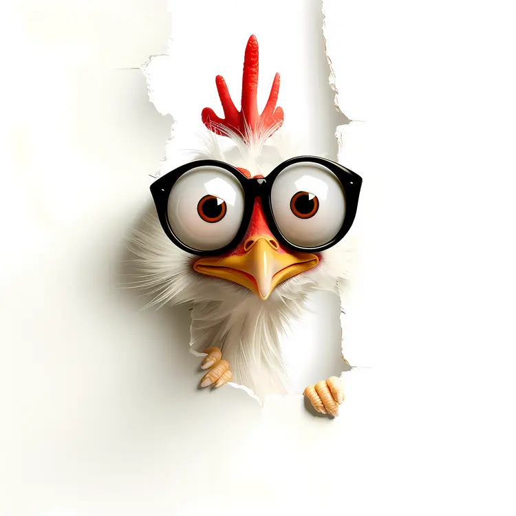Chicken with Glasses