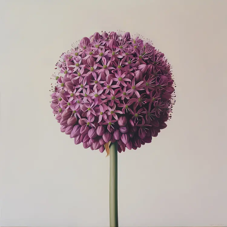 Close-up of a Purple Allium Flower