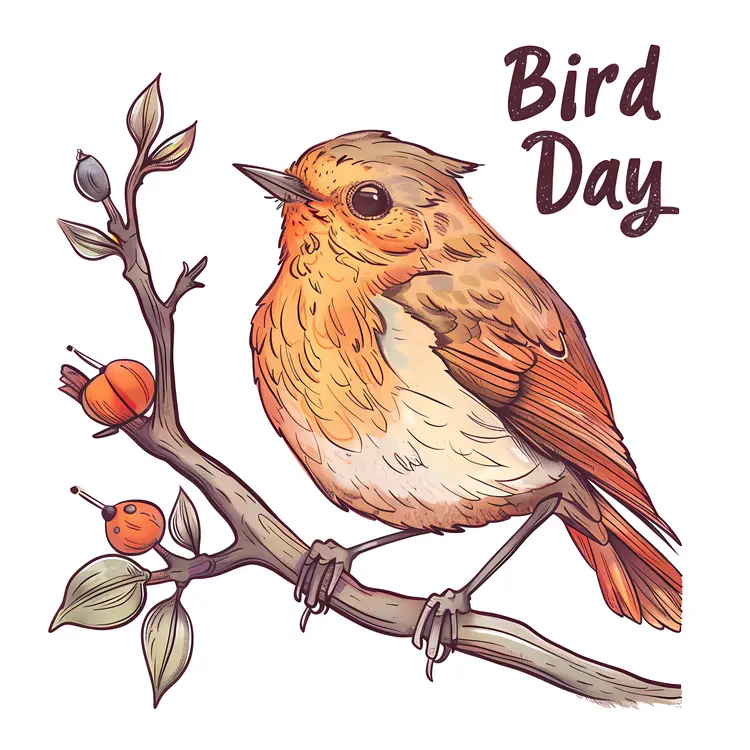 Orange Bird for Bird Day