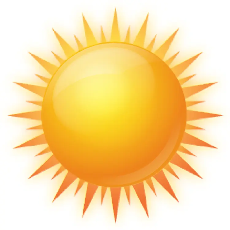Bright Yellow Sun Illustration