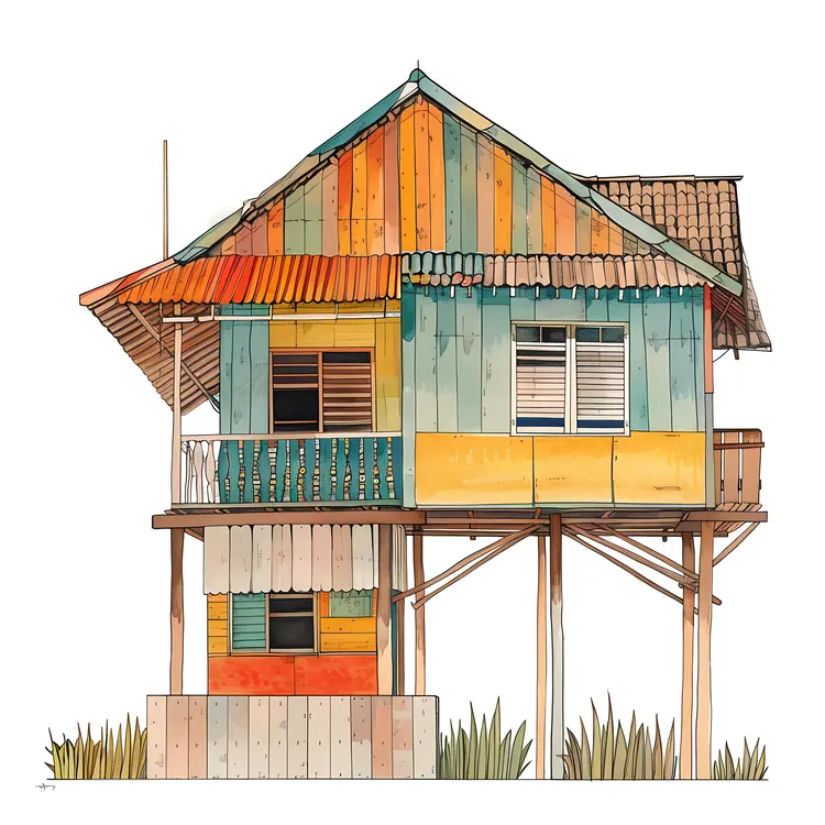 Colorful Stilt House