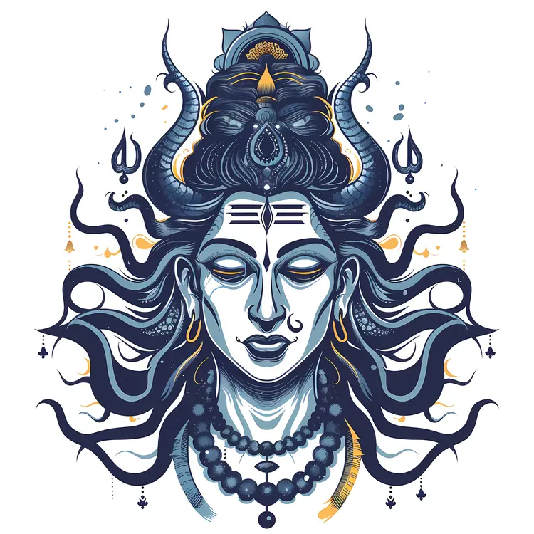 Detailed Artistic Representation of Shiva