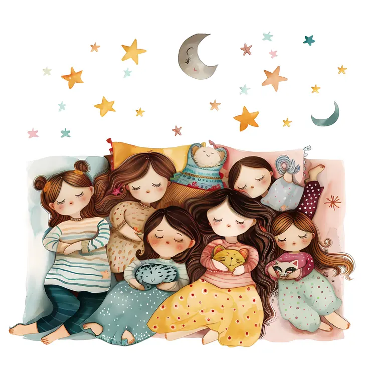 Children Sleeping Under the Stars