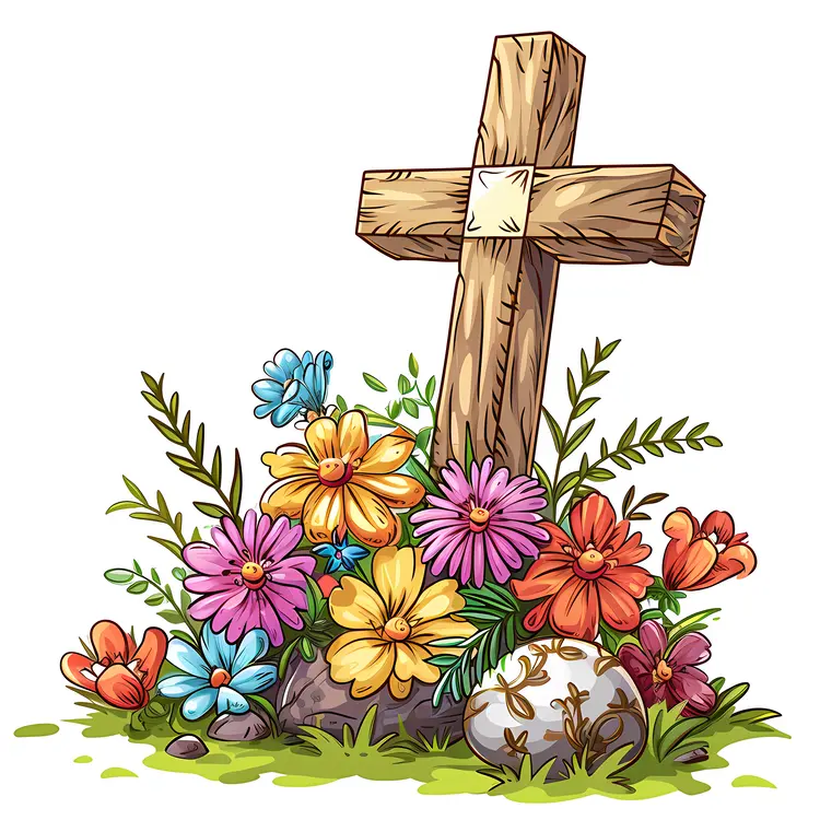 Floral Cross for Easter
