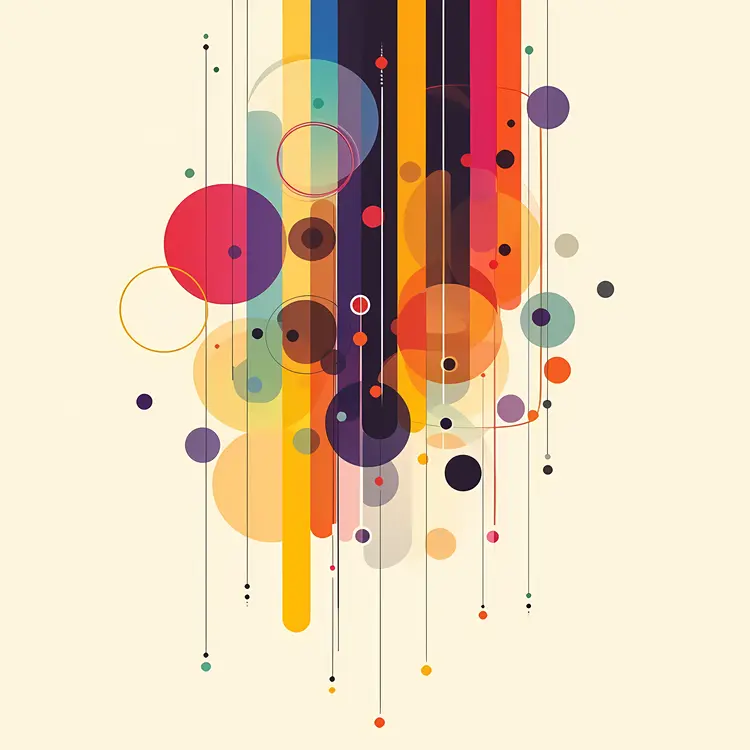 Abstract Colorful Circles Design