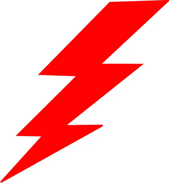 Red Lightning Bolt Symbol