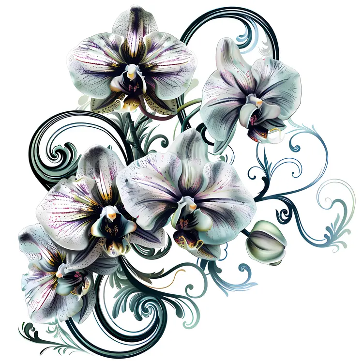 Ornate Orchids Illustration