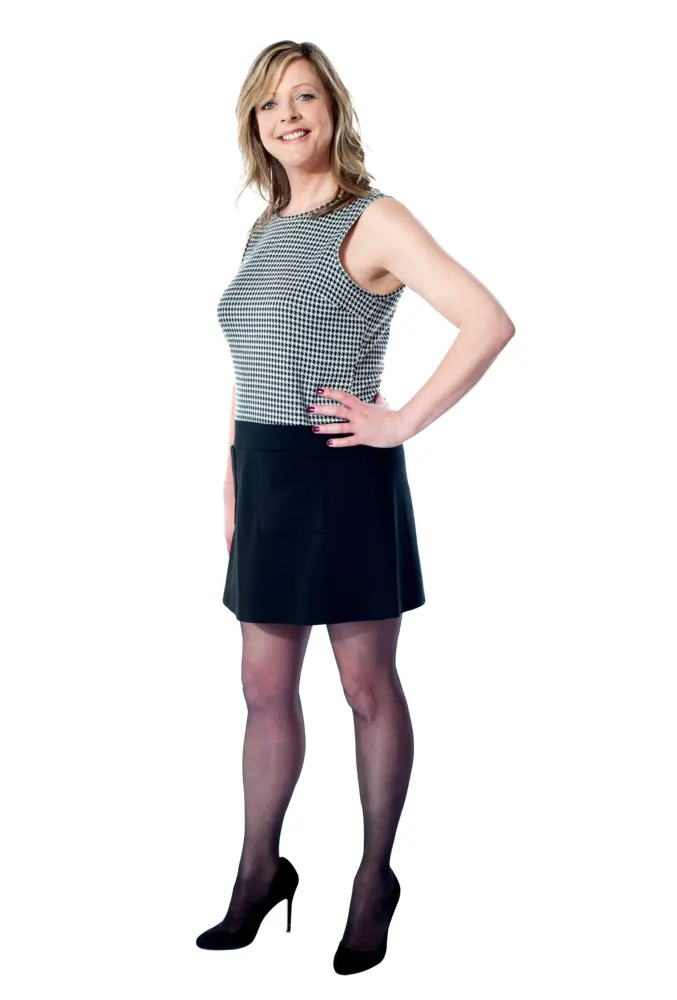 Elegant Woman in Black Dress