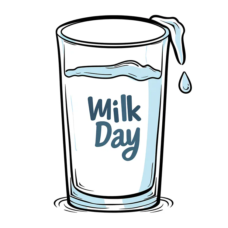 Milk Day Celebration with Overflowing Milk