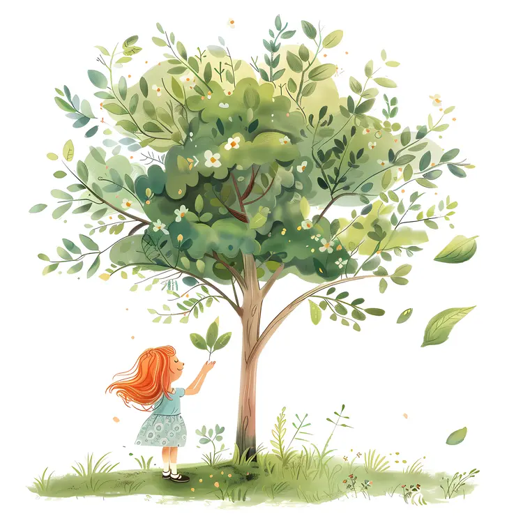 Girl Observing Tree