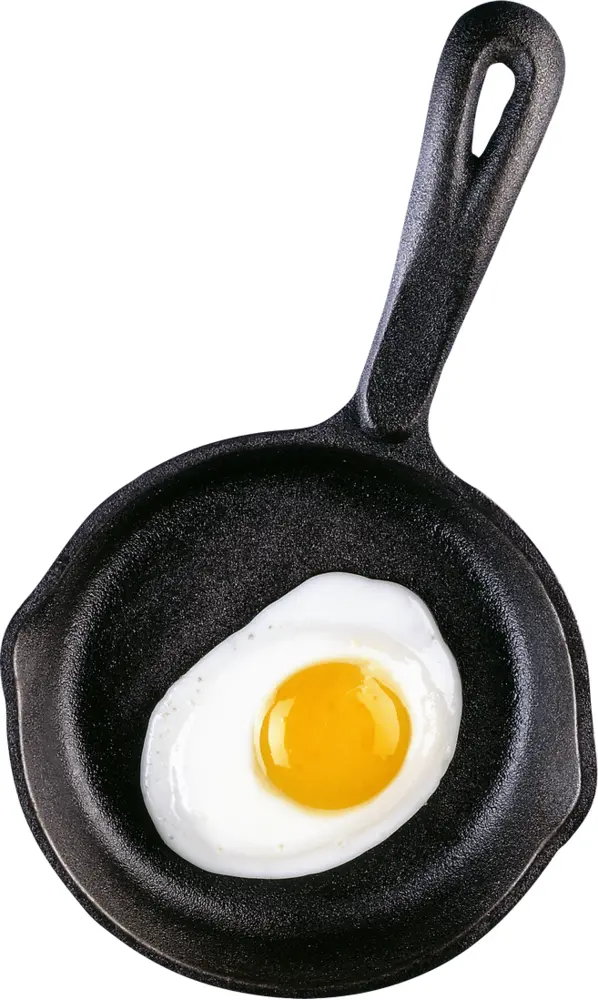 Small Frying Pan with Fried Egg