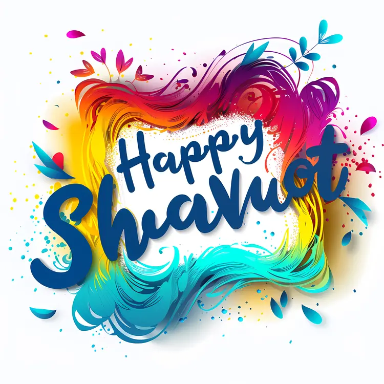 Happy Shavuot Colorful Design